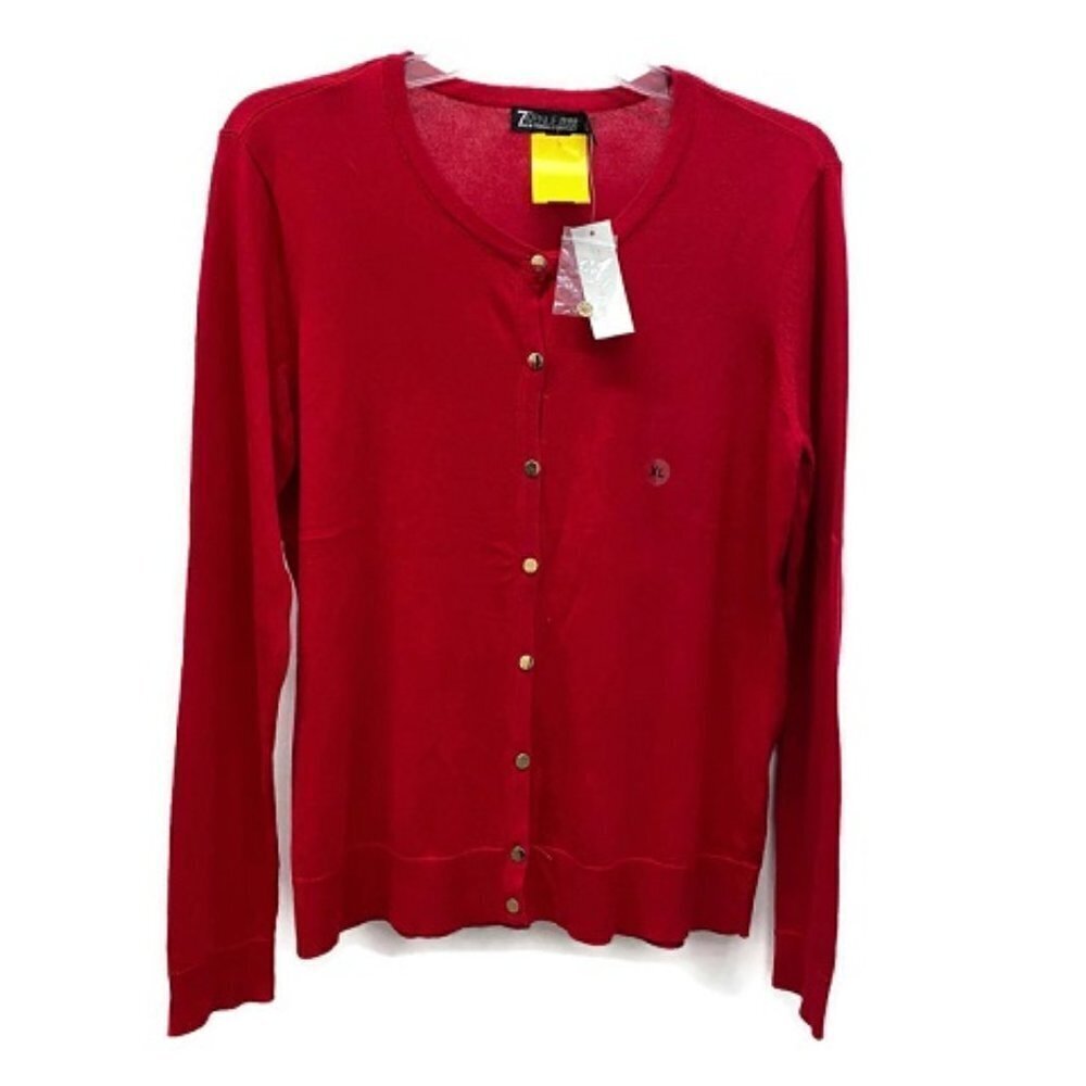 New York & Company Red Knit Cardigan